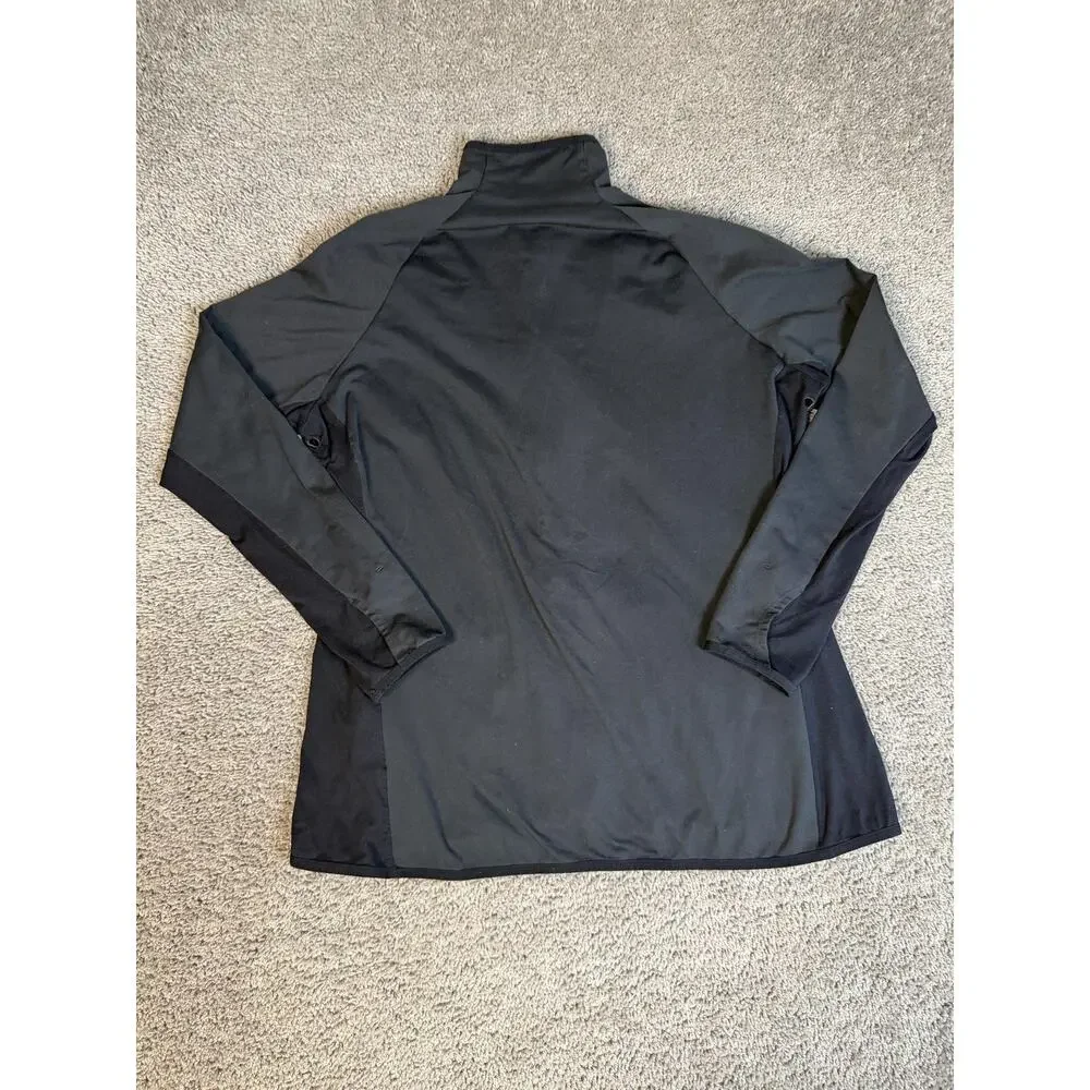 Nike Jacket Womens 1X Black Dri-FIT Full Zip Pockets Mid-Length Moisture Wicking